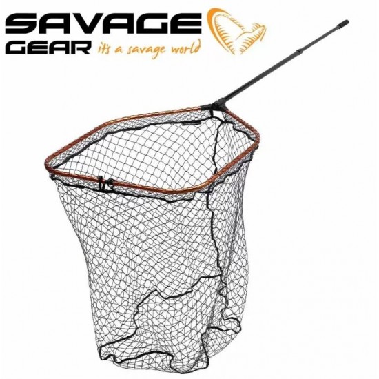 Savage Gear Competition Pro Landing Nets, Extra Large Rubber Mesh Net Сгъваем кеп