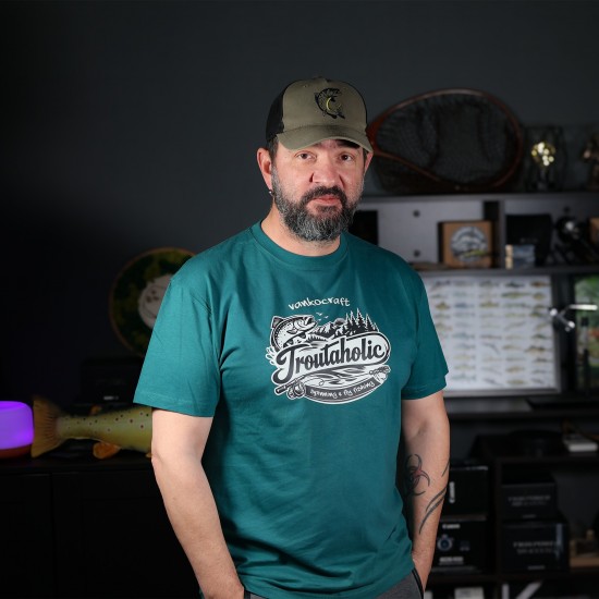 Тениска Troutaholic Spinning & Fly Fishing Teal Тениска Troutaholic Spinning & Fly Fishing Teal