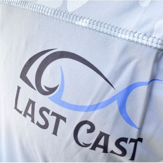 Last Cast Camo Grey Hoodie UPF 50+ UV Блуза