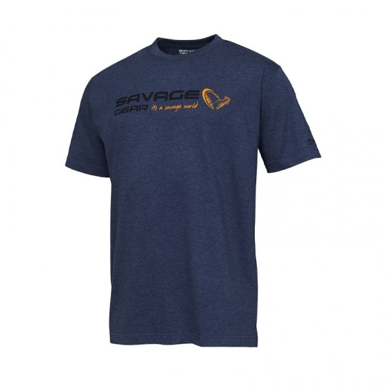 Savage Gear Signature Logo T-Shirt Тениска (синьо)