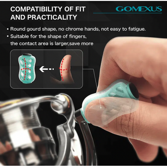 Gomexus TPE Transparent Power Knob 20mm Ръкохватка (ноб) за дръжка на макара Shimano и Daiwa Gomexus TPE Transparent Power Knob 20mm Ръкохватка (ноб) за дръжка на макара Shimano и Daiwa