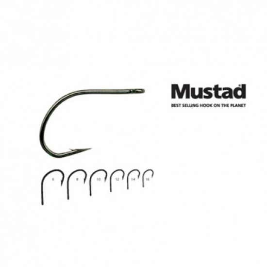 Mustad Eyed Power Hook 10657NP-BN Единички куки