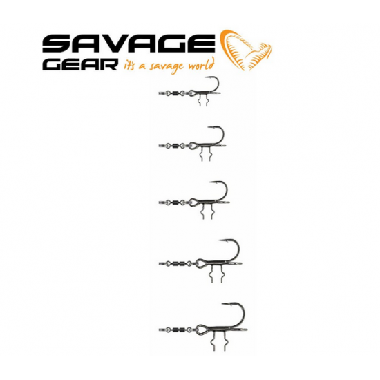 Savage Gear Spinning T Stinger Кука стингер с вирбел