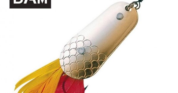 DAM Effzett Spoon Silver Gold 16 G – Cuillère Ondulante Pêche Prédateurs Brillante Argent/Doré