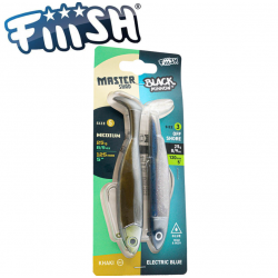 Fiiish Mix Pack 25g - Master Shad Khaki 125 mm + Black Minnow Electric Blue 120 mm Комплект силиконови примамки