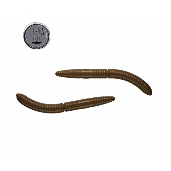 Libra Lures FATTY D'WORM 75 Силиконова примамка червей Libra Lures FATTY D'WORM 75 Силиконова примамка червей