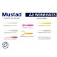 Mustad Aji Worm Hila-Hila 4.3cm Силиконова примамка Mustad Aji Worm Hila-Hila 4.3cm Силиконова примамка