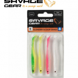 SG Slender Scoop Shad 13cm 12g Clear Water Mix 4pcs