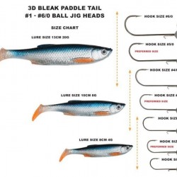 Savage Gear 3D Bleak Paddle tail 10cm Силиконова примамка Savage Gear 3D Bleak Paddle tail 10cm Силиконова примамка