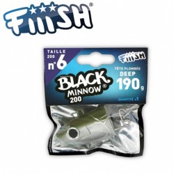 Fiiish Black Minnow No6 Jig Head 190g Deep Джиг глава Fiiish Black Minnow No6 Jig Head 190g Deep Джиг глава