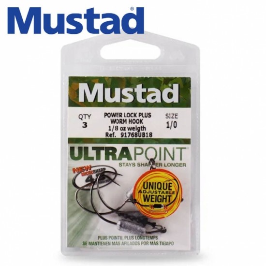 Mustad Powerlock Plus 3pcs Офсетна кука Mustad Powerlock Plus 3pcs Офсетна кука