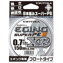 Unitika Eging Super PE III X8 150 m Плетено влакно Unitika Eging Super PE III X8 150 m Плетено влакно
