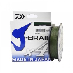 DAIWA J Braid X4 Dark Green 135m Плетено влакно PE 0.4 DAIWA J Braid X4 Dark Green 135m Плетено влакно PE 0.4
