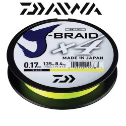 DAIWA J Braid X4 Yellow 135m Плетено влакно PE 0.4