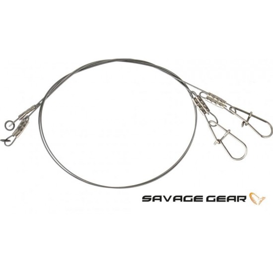 Savage Gear 1x7 Titanium Spin Trace 35cm 0.40mm 15kg Титаниев повод Savage Gear 1x7 Titanium Spin Trace 35cm 0.40mm 15kg Титаниев повод