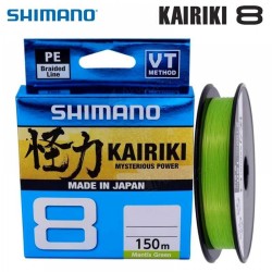 Shimano Kairiki 8 Mantis Green 150m Плетено влакно Shimano Kairiki 8 Mantis Green 150m Плетено влакно