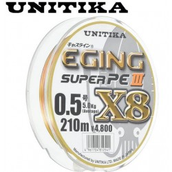 Unitika Casline Eging Super PE III X8 210m Плетено влакно Unitika Casline Eging Super PE III X8 210m Плетено влакно