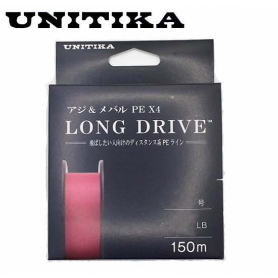Unitika Long Drive PE Aji Membaru 150m Pink Плетено влакно