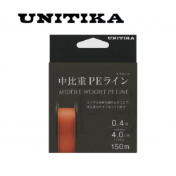 Unitika Middle Weight PЕ Line Orange 150m Плетено влакно
